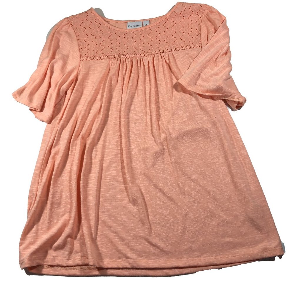 Kim Rogers Shift Shirt in a Peach Color   Size Small